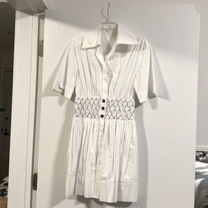 COPY - Chanel Paris, white shirt sleeve a-line dress, size 2
